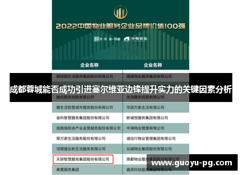 成都蓉城能否成功引进塞尔维亚边锋提升实力的关键因素分析